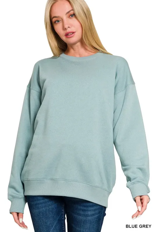 Zenana Fleece Round Neck Sweatshirts sold by Charming Charlie