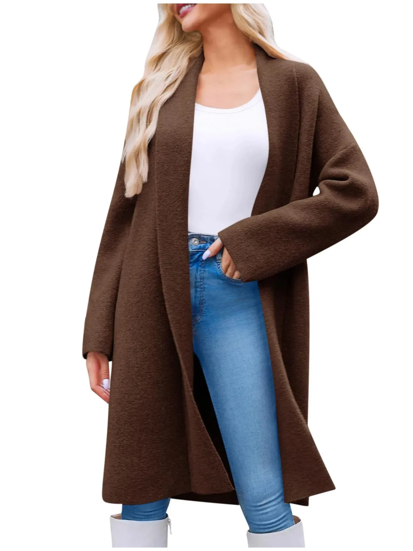 Open Front Longline Coat sold by Charming Charlie product image thumbnail 5