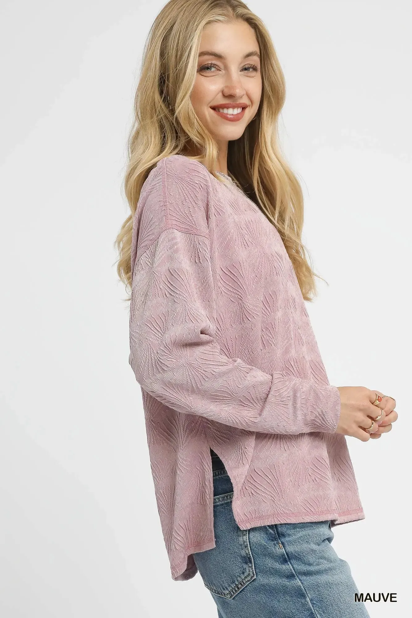 Umgee Textured Knit Long Sleeve Top sold by Charming Charlie product image thumbnail 3