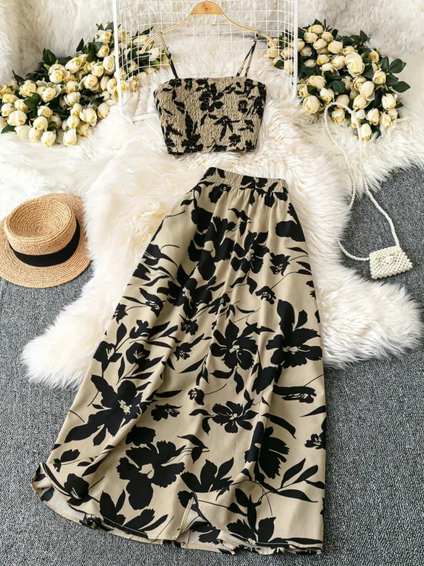 Smocked Printed Cami and Skirt Set sold by Charming Charlie