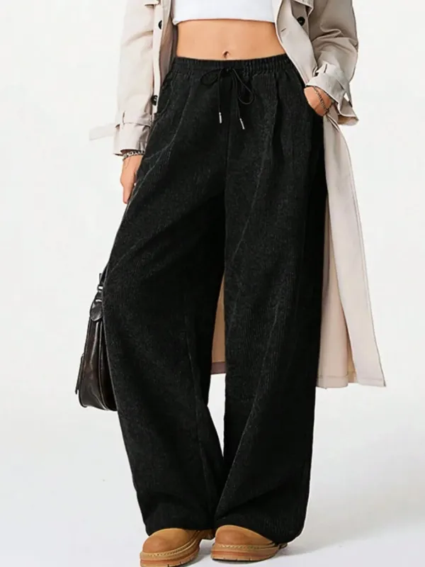 Drawstring Wide Leg Pants sold by Charming Charlie
