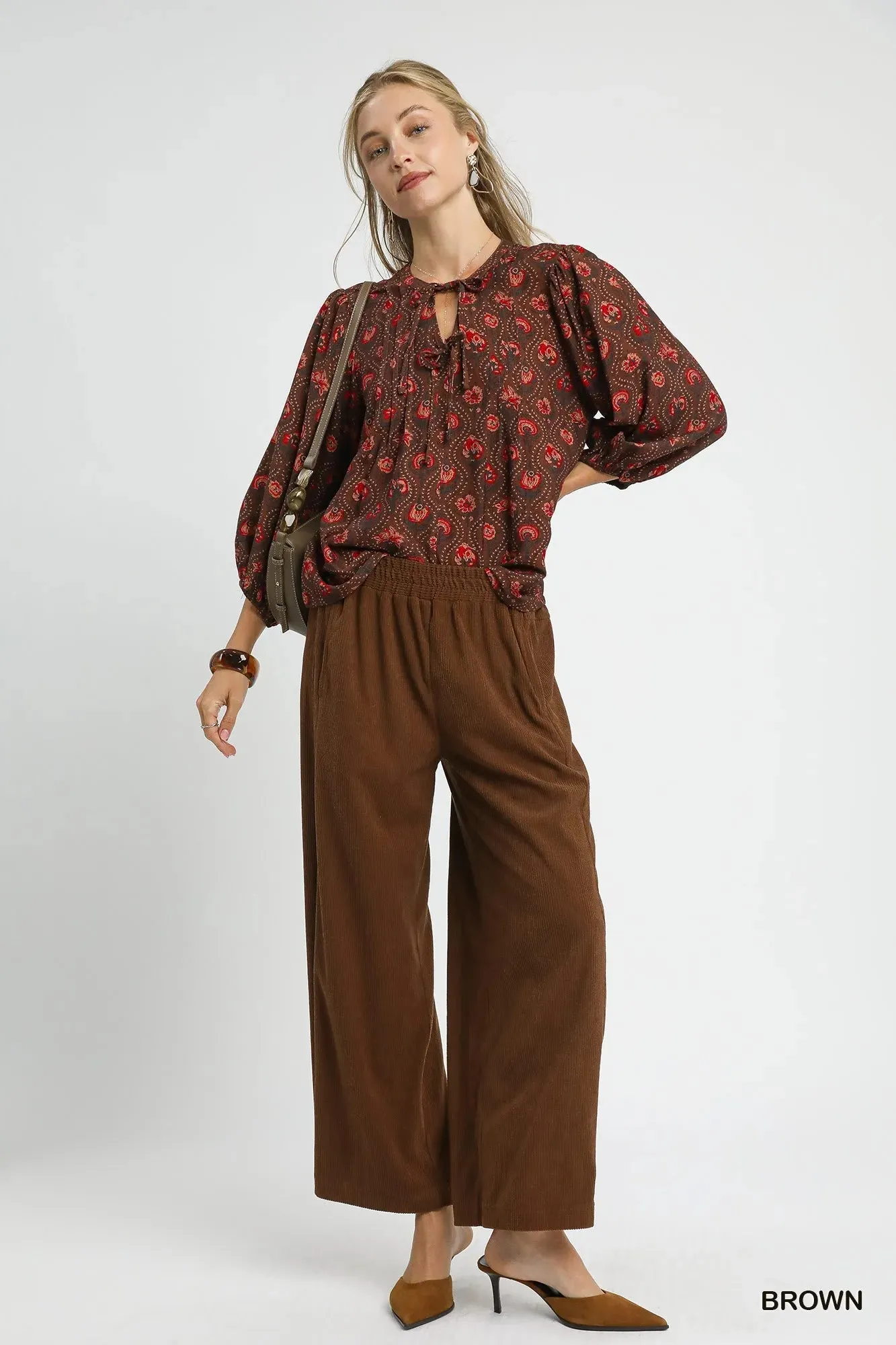 Umgee Wide-Leg Corduroy Pants sold by Charming Charlie product image thumbnail 2