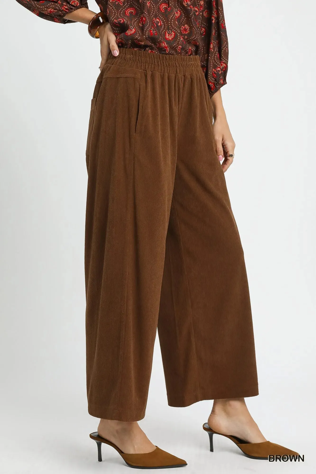 Umgee Wide-Leg Corduroy Pants sold by Charming Charlie product image thumbnail 3