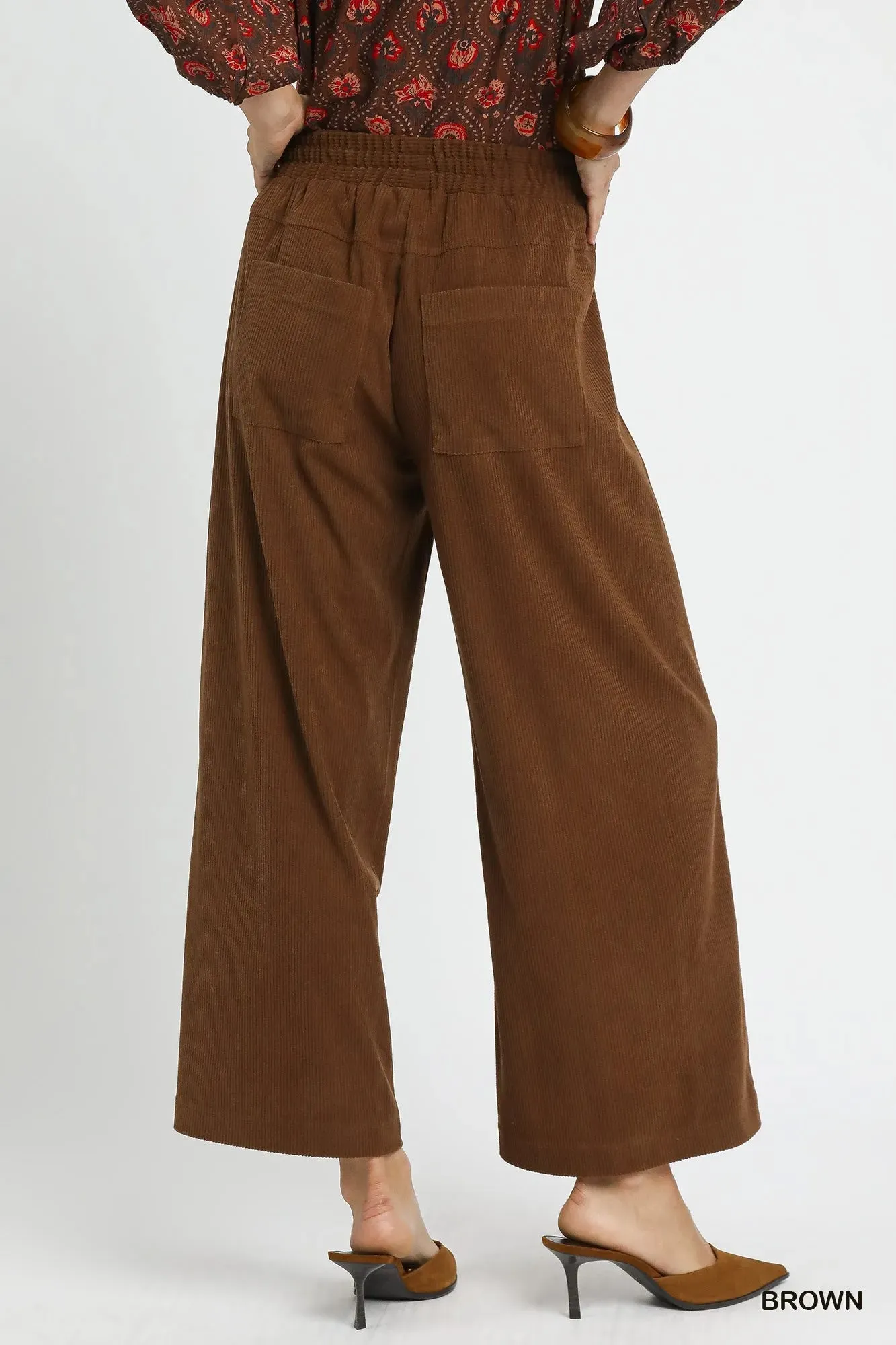 Umgee Wide-Leg Corduroy Pants sold by Charming Charlie product image thumbnail 4