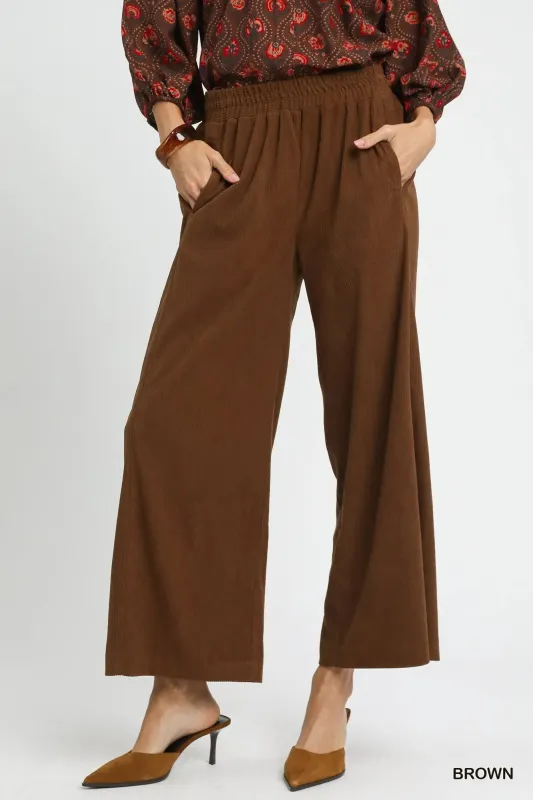 Umgee Wide-Leg Corduroy Pants sold by Charming Charlie