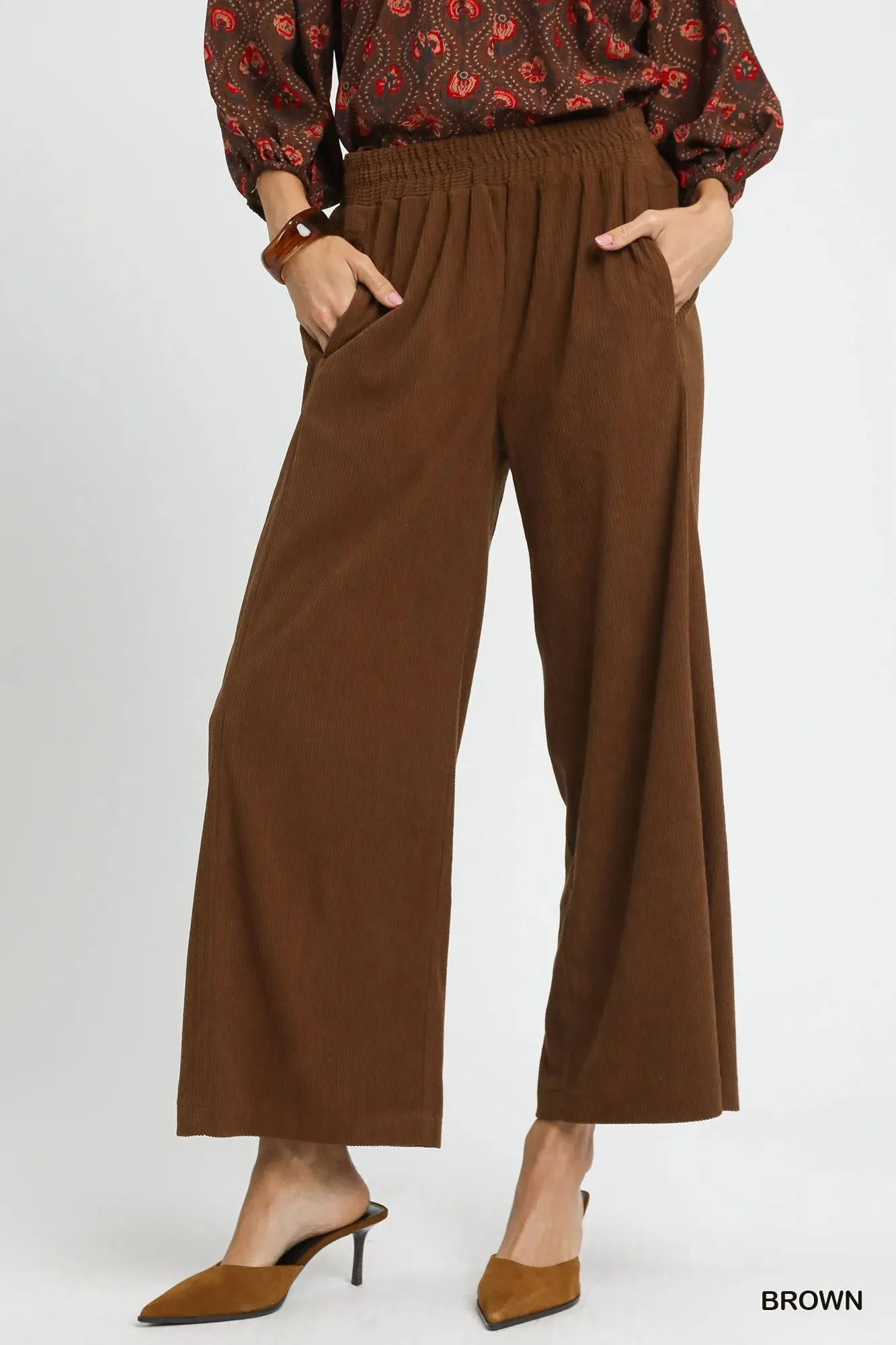 Umgee Wide-Leg Corduroy Pants sold by Charming Charlie