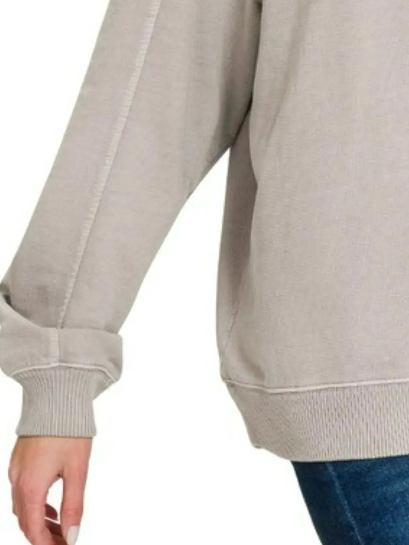 Zenana French Terry Pigment Dye & Enzyme Washing Hoodie sold by Charming Charlie product image thumbnail 3