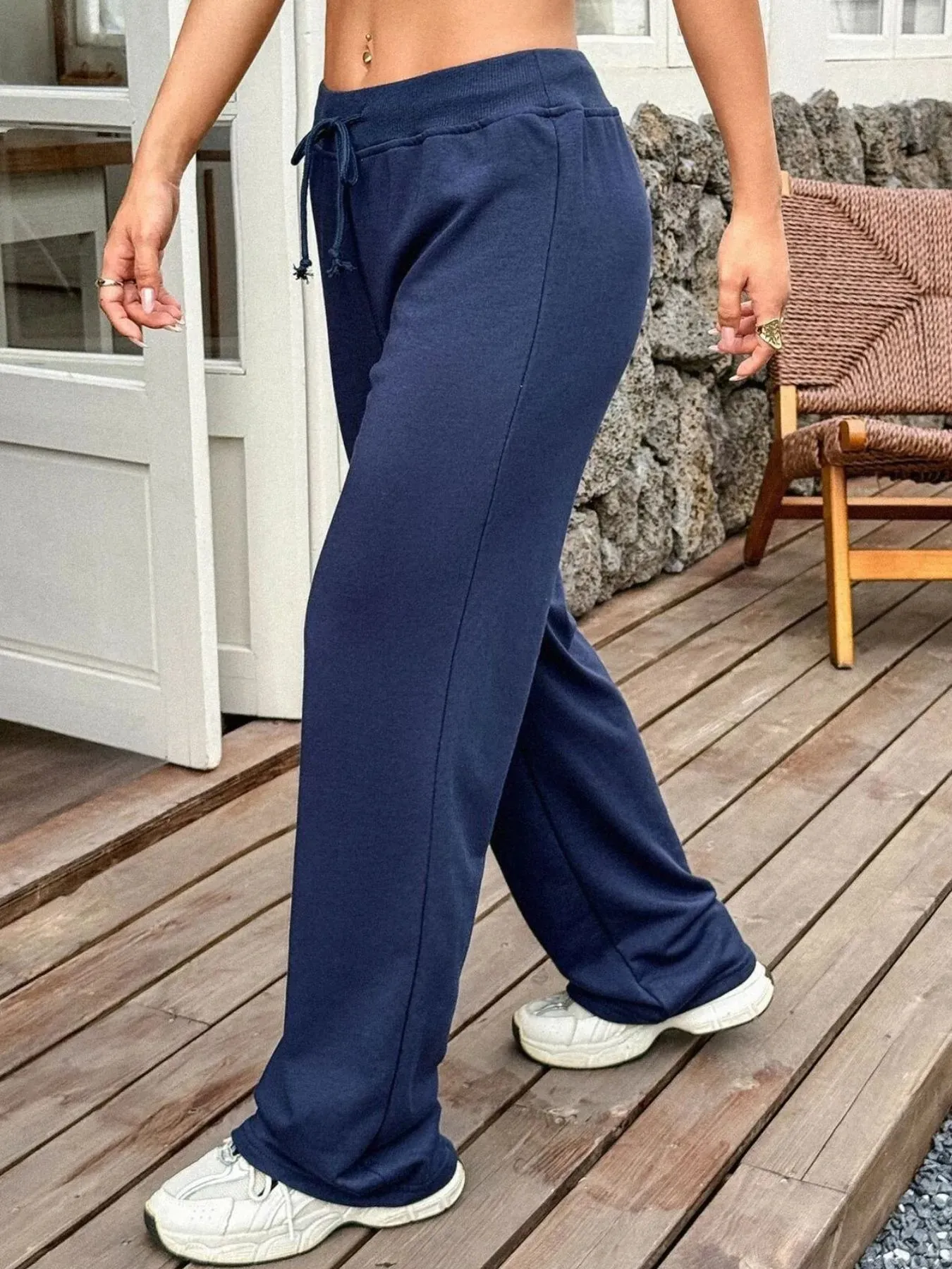 Drawstring Wide Leg Active Pants sold by Charming Charlie product image thumbnail 4