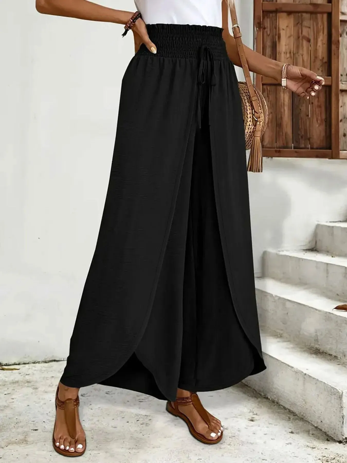 High-Waisted Side Slit Pants sold by Charming Charlie product image thumbnail 2