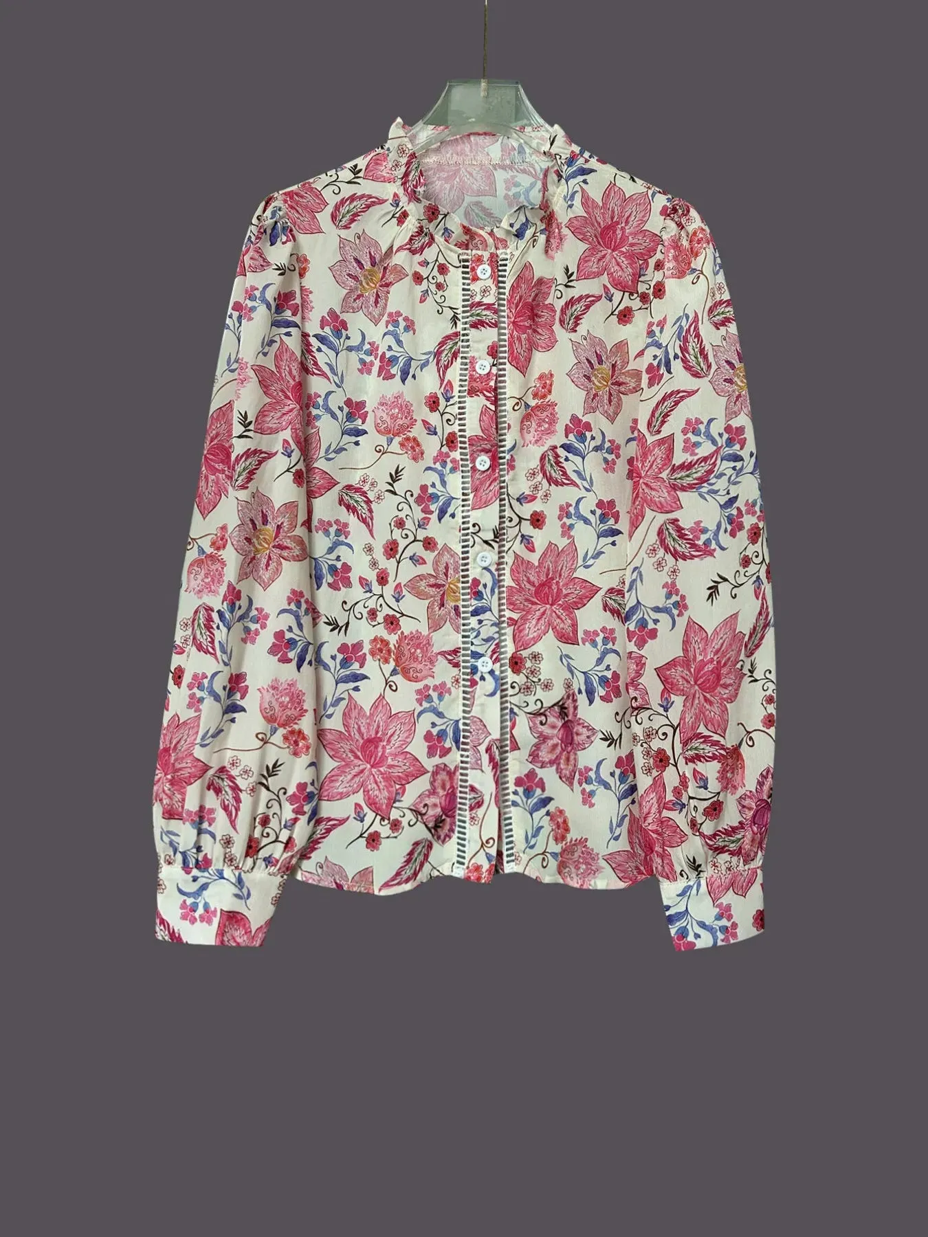 Floral Print Button Up Shirt sold by Charming Charlie product image thumbnail 4