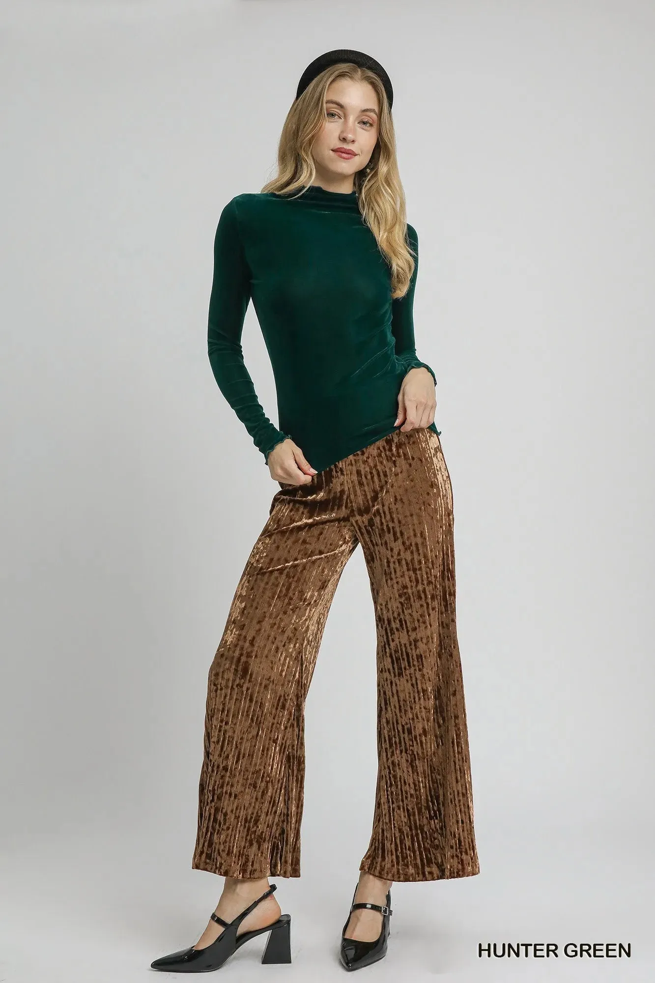 Umgee Velvet Long Sleeve Fitted Top sold by Charming Charlie product image thumbnail 3