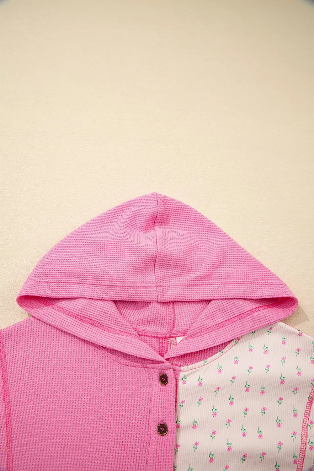 Color Block Button Detail Hoodie sold by Charming Charlie product image thumbnail 5