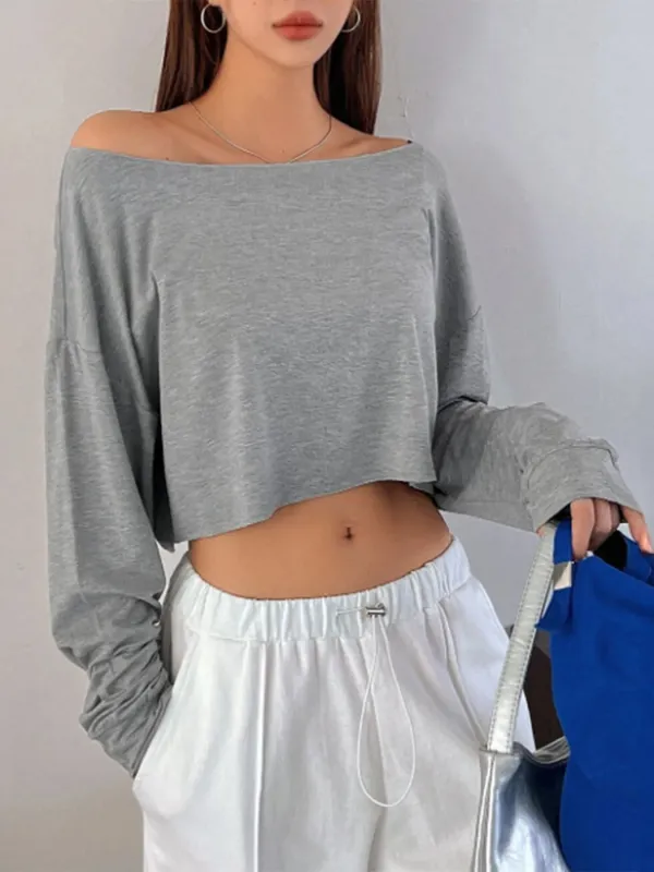 Boat Neck Long Sleeve T-Shirt sold by Charming Charlie