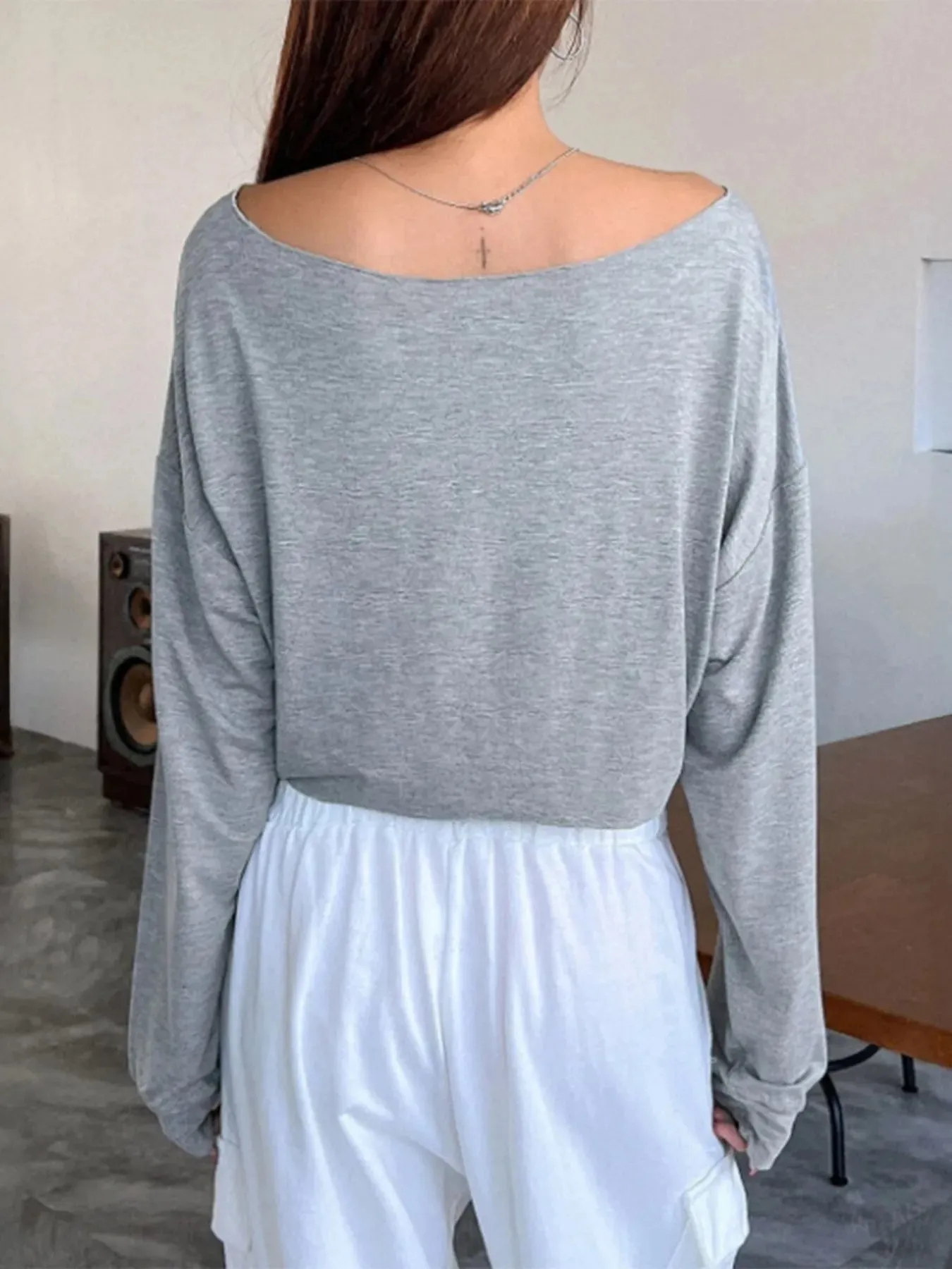 Boat Neck Long Sleeve T-Shirt sold by Charming Charlie product image thumbnail 3