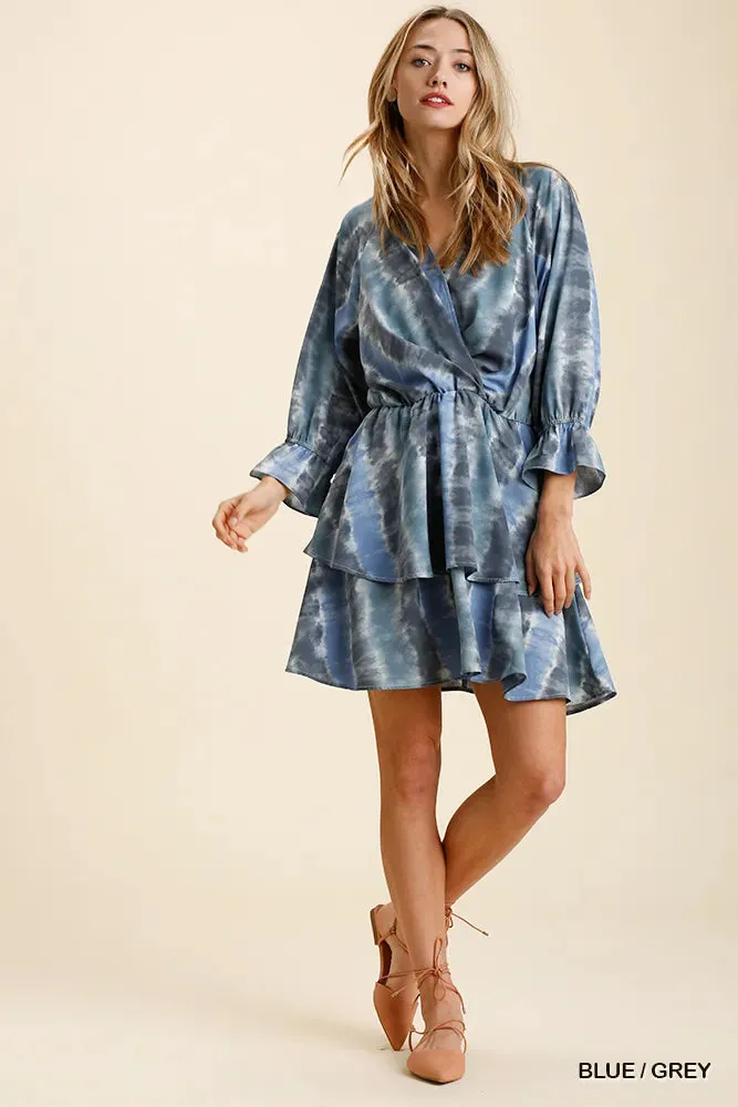 Umgee Tie Dye Ruffled Layered Dress with Elastic Waistband sold by Charming Charlie product image thumbnail 4