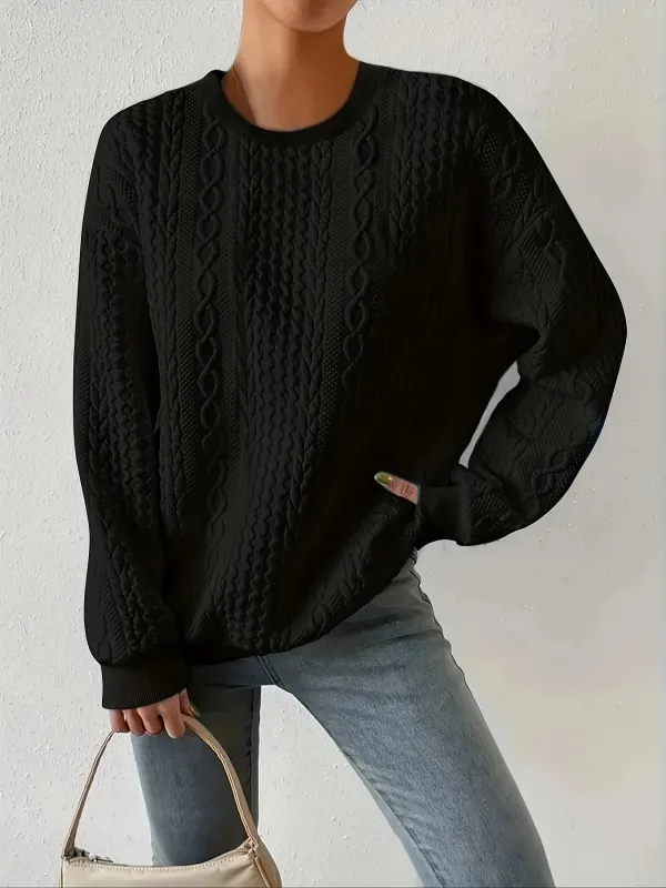 Round Neck Long Sleeve Sweatshirt sold by Charming Charlie