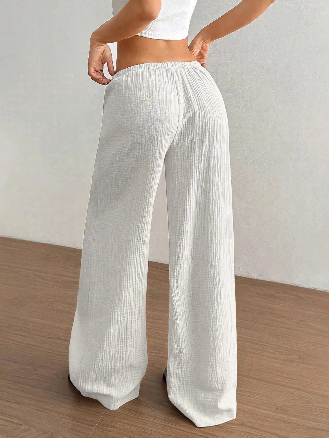 Drawstring Wide-Leg Casual Pants sold by Charming Charlie product image thumbnail 5