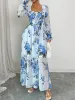 Floral Flounce Sleeve Maxi Dress sold by Charming Charlie