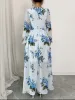 Floral Flounce Sleeve Maxi Dress sold by Charming Charlie