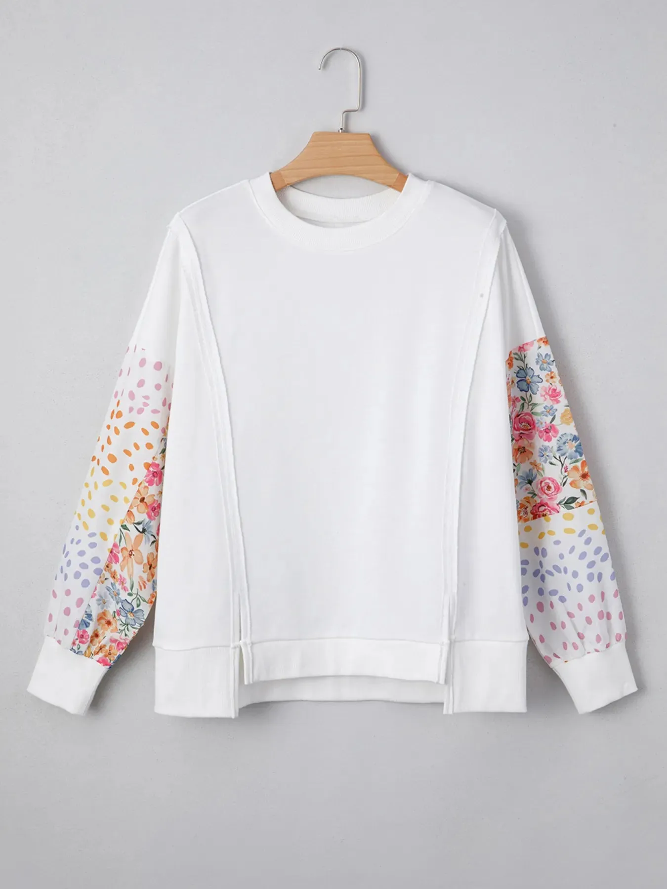 Floral Print Long Sleeve Sweatshirt sold by Charming Charlie product image thumbnail 4