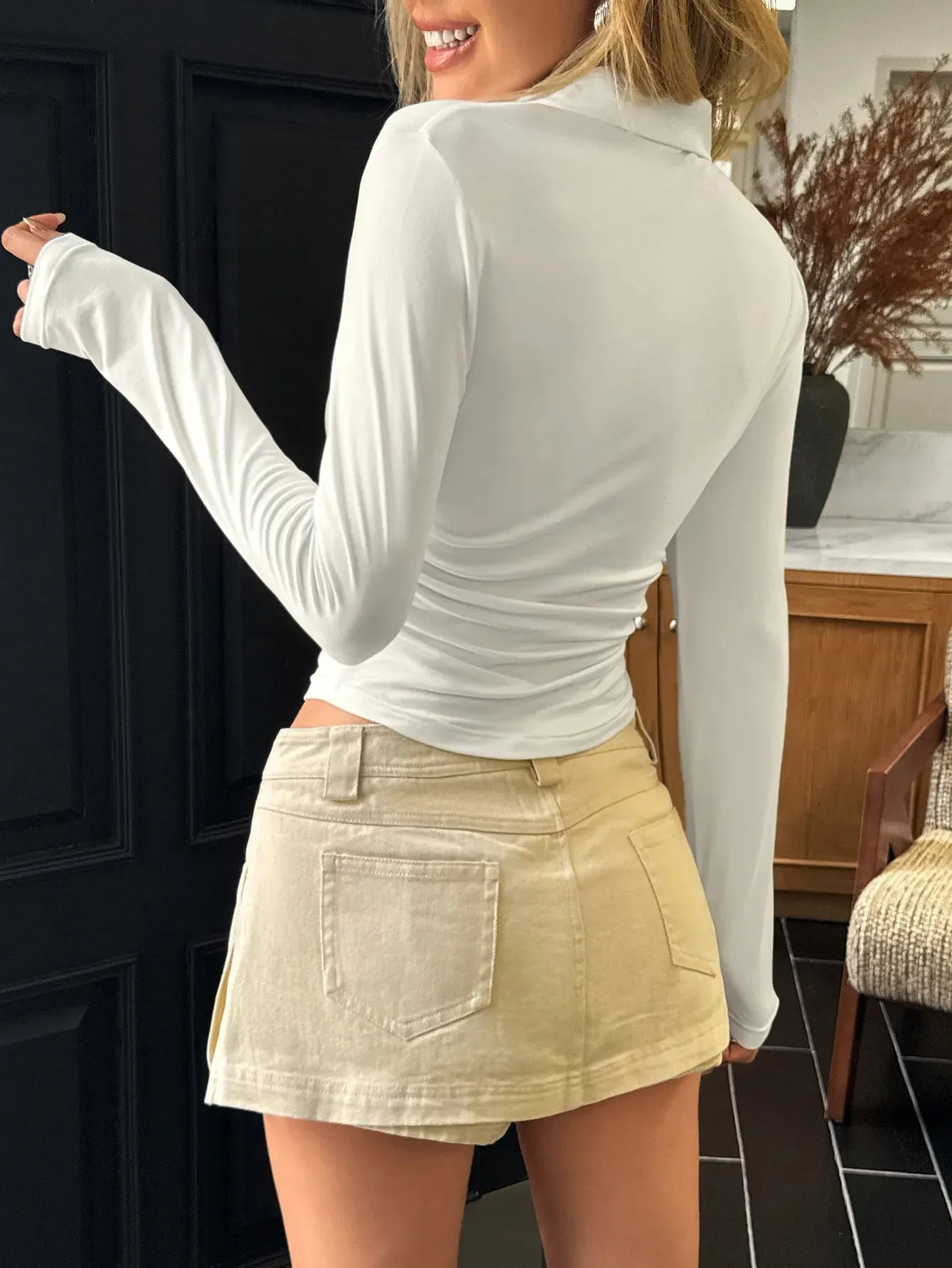 Johnny Collar Long Sleeve T-Shirt sold by Charming Charlie product image thumbnail 3