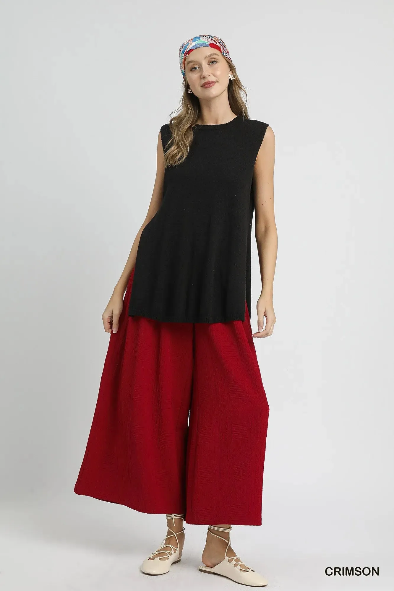 Umgee Elastic Waist Wide Leg Pants sold by Charming Charlie product image thumbnail 2