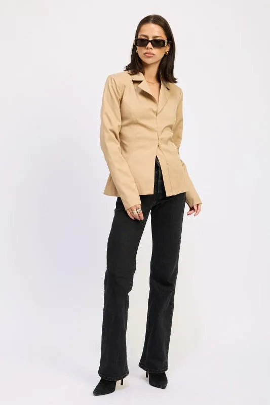 FITTED BLAZER JACQUET sold by Charming Charlie product image thumbnail 3