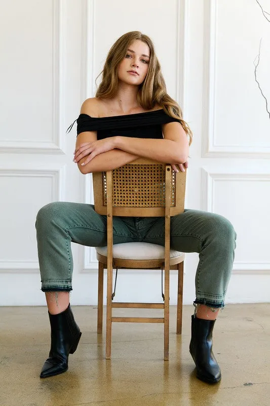 TUMMY CONTROL HIGH RISE SLIM STRAIGHT JEANS sold by Charming Charlie product image thumbnail 4