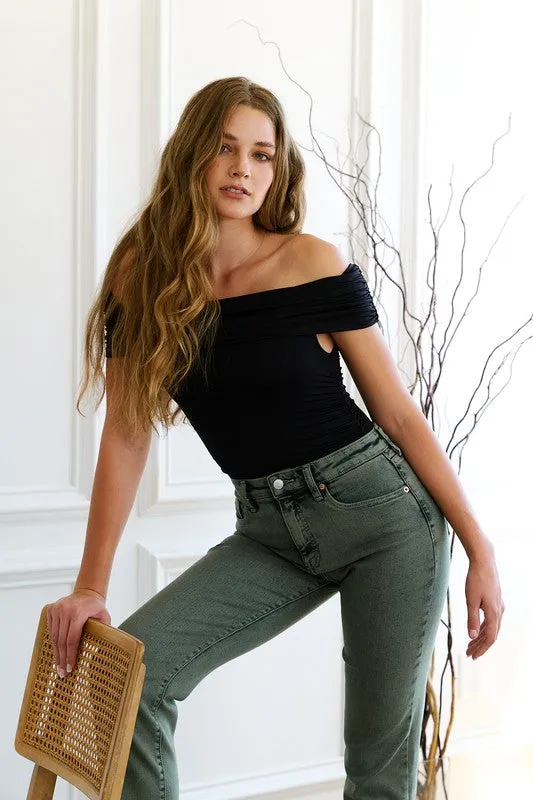 TUMMY CONTROL HIGH RISE SLIM STRAIGHT JEANS sold by Charming Charlie product image thumbnail 3