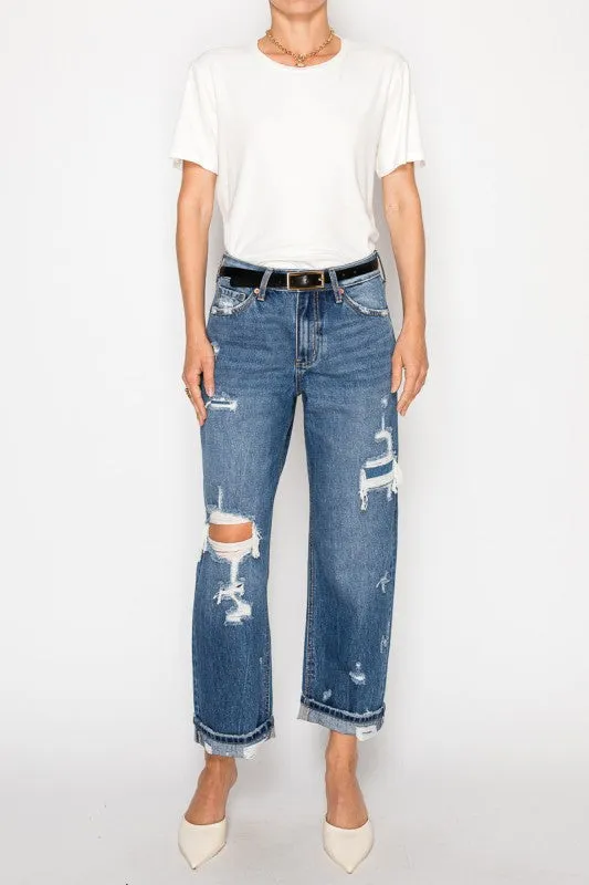 Hybrid High Rise Straight Leg Jeans sold by Charming Charlie