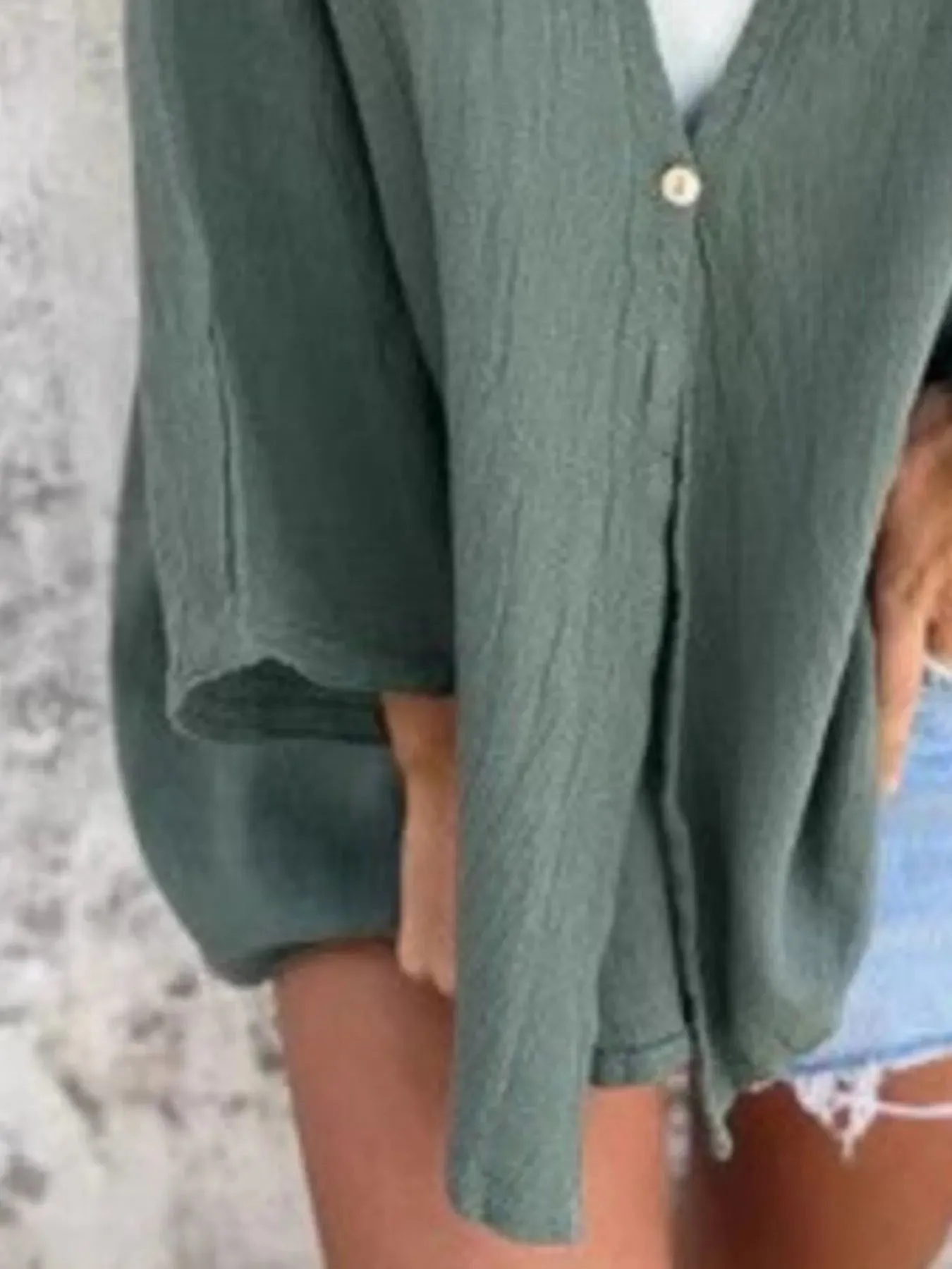 Full Size Oversized Button-Up Cardigan Plus Size sold by Charming Charlie product image thumbnail 3