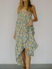 Asymmetrical Hem Printed Halter Neck Dress sold by Charming Charlie