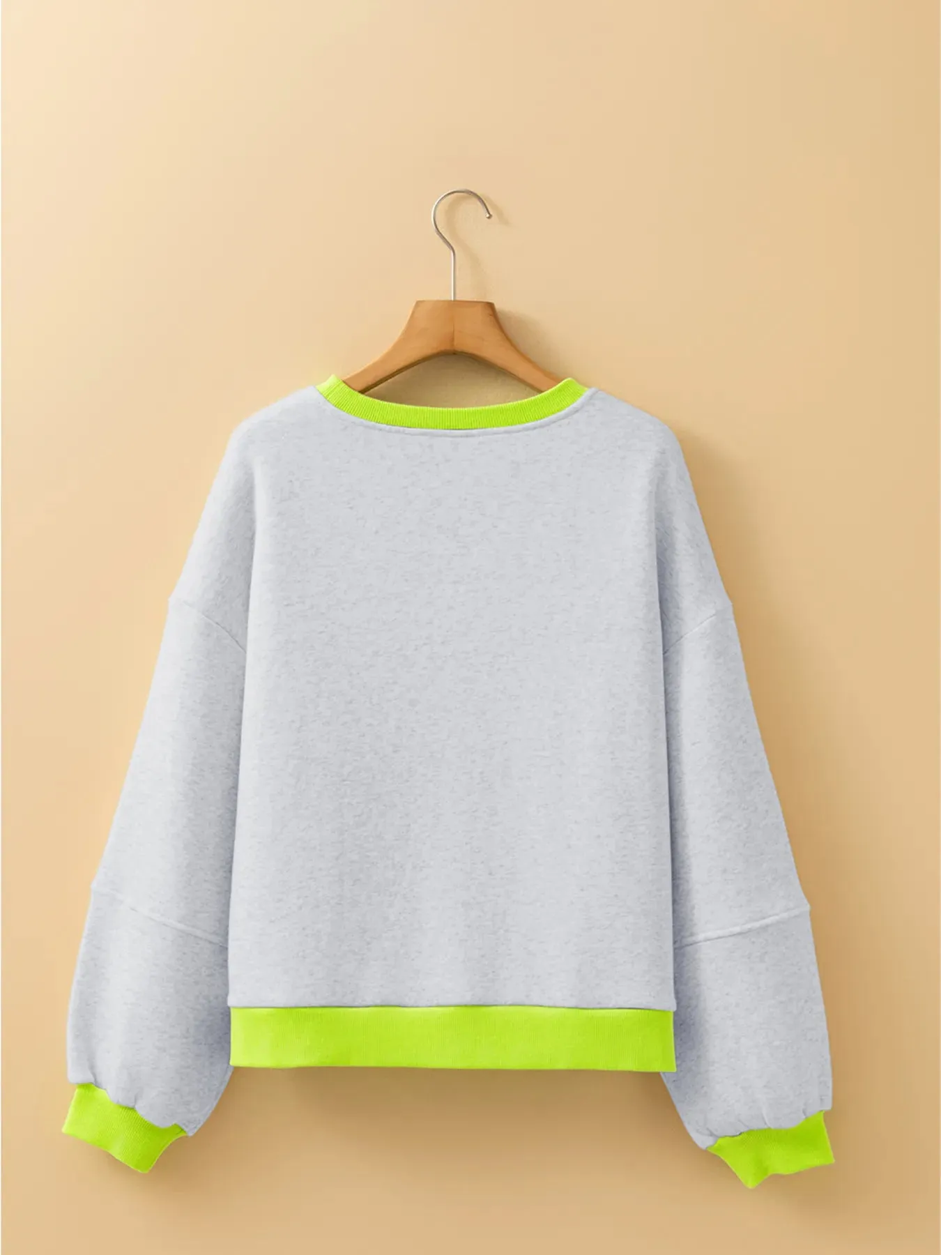 Contrast Trim Oversized Sweatshirt sold by Charming Charlie product image thumbnail 4