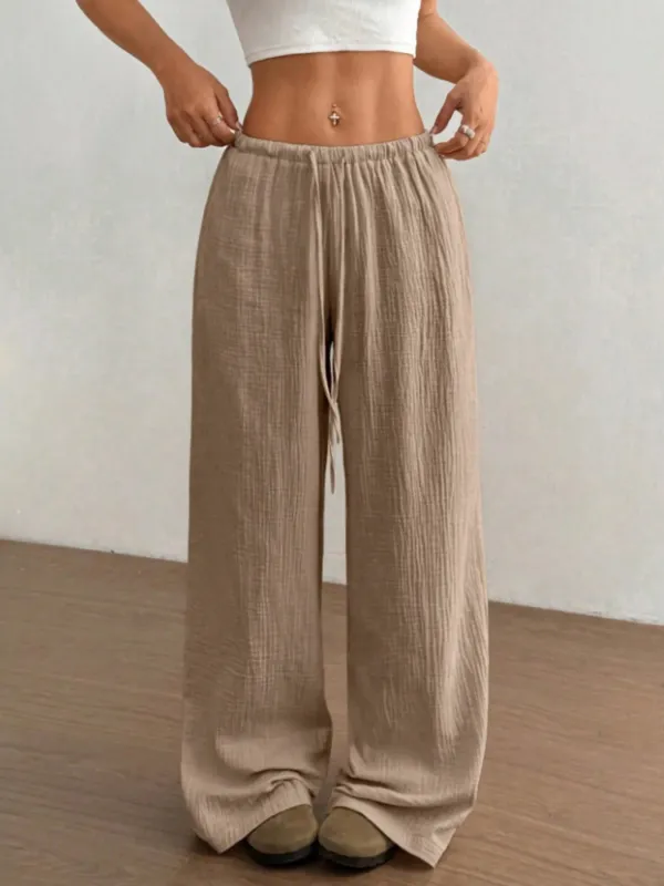 Wide Leg Drawstring Casual Pants sold by Charming Charlie