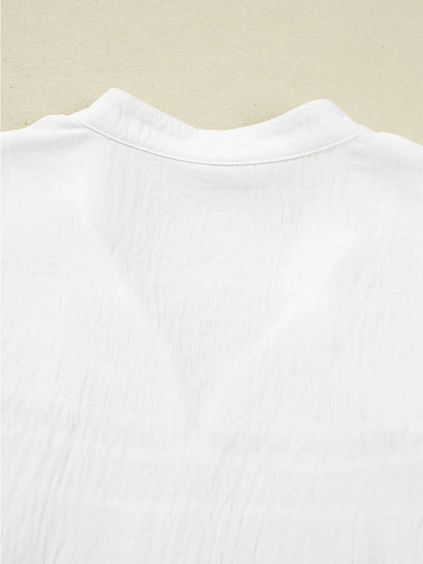 Drawstring Puff Sleeve Tie Neck Blouse sold by Charming Charlie product image thumbnail 5