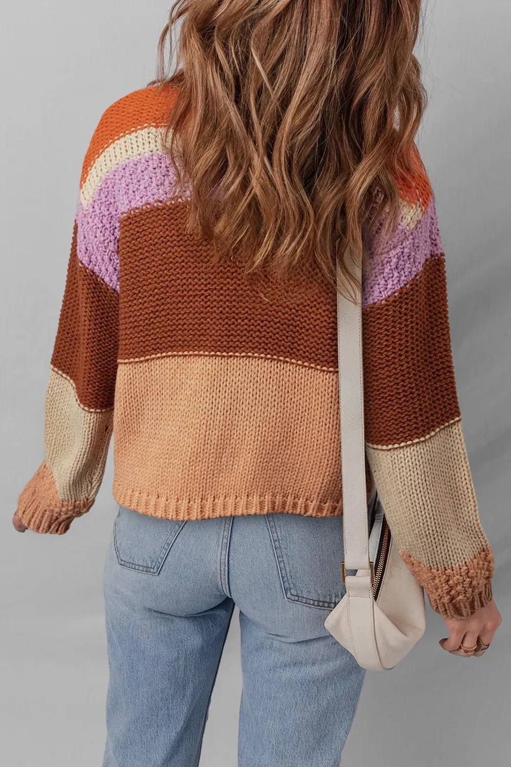 Colorblock Striped Round Neck Sweater sold by Charming Charlie product image thumbnail 2