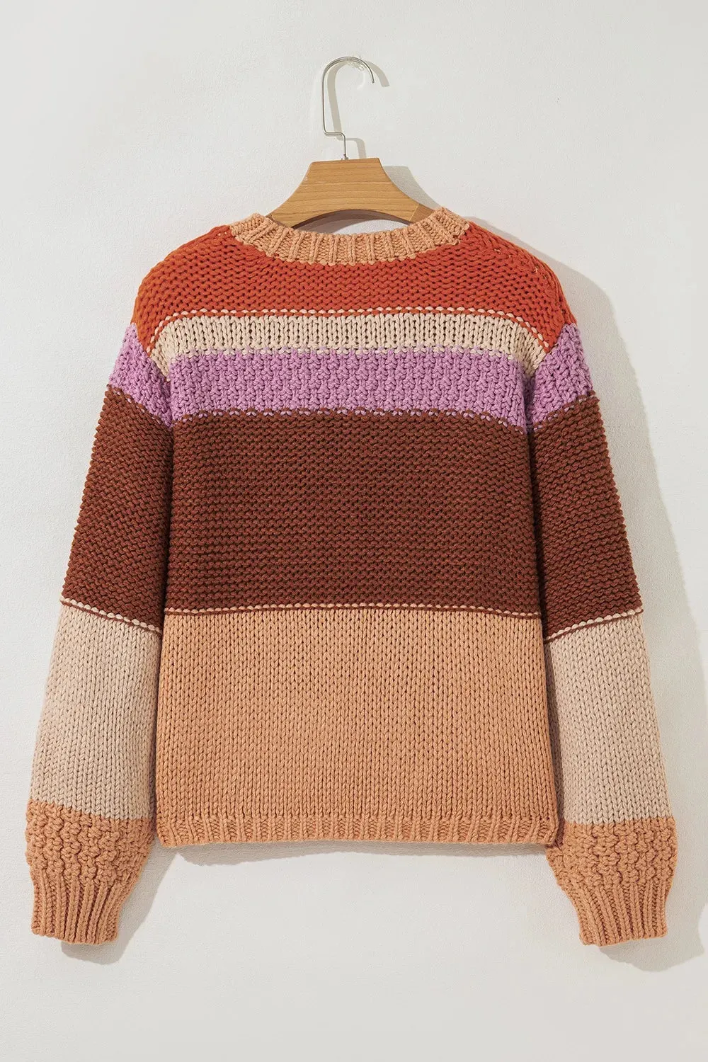 Colorblock Striped Round Neck Sweater sold by Charming Charlie product image thumbnail 4
