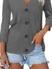 V-Neck Button Front Casual Top sold by Charming Charlie