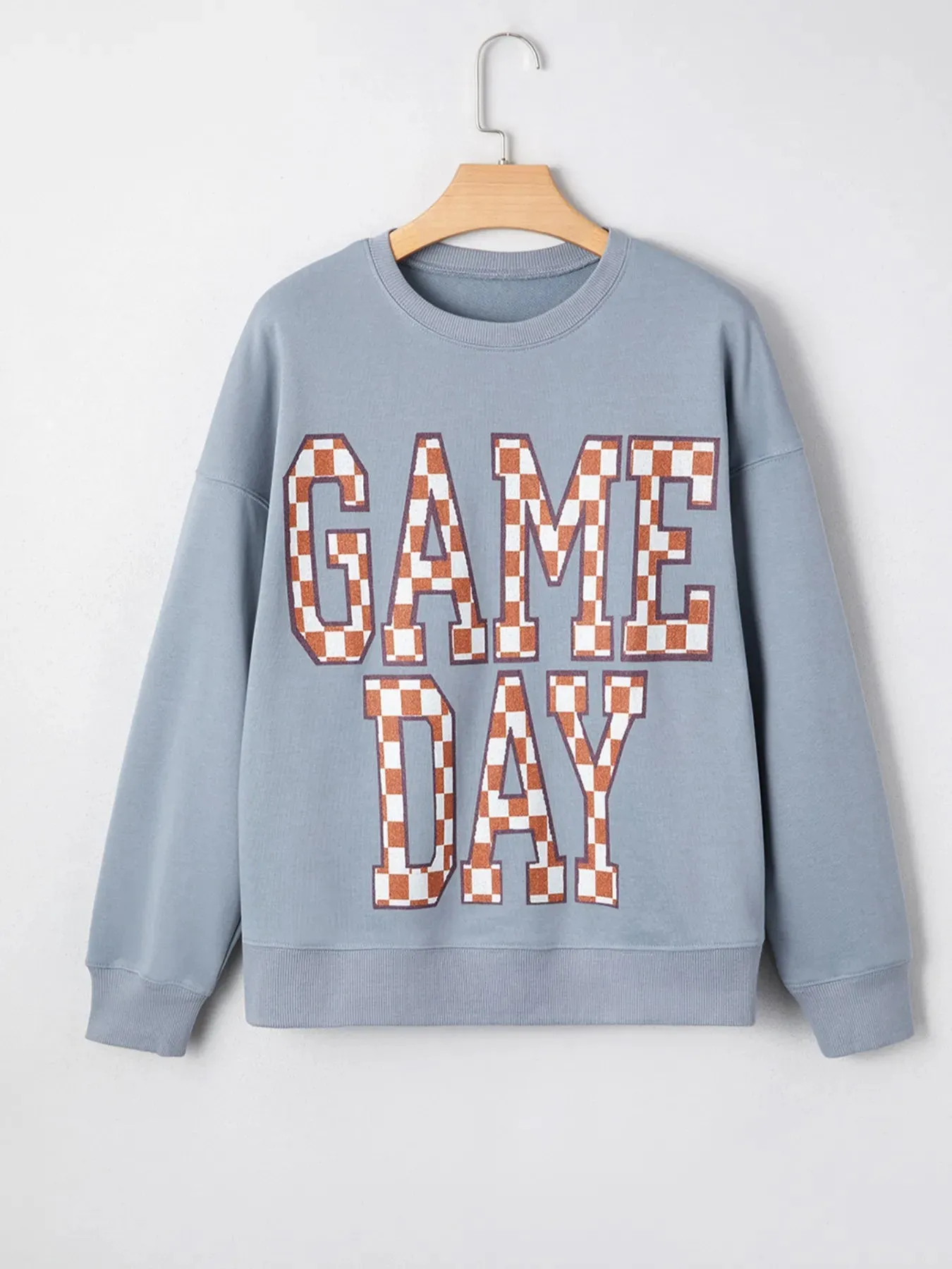 Game Day Checkered Oversized Sweatshirt sold by Charming Charlie product image thumbnail 2