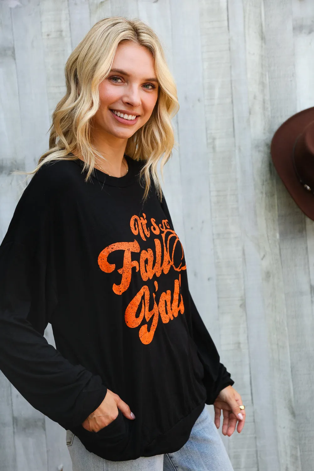 It's Fall Y'all Pocketed Pullover sold by Charming Charlie product image thumbnail 3