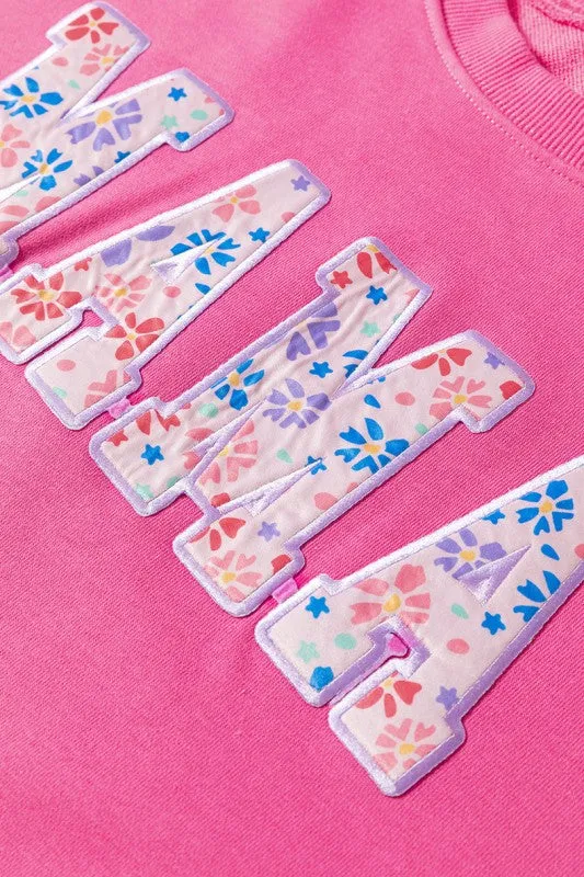 Women Floral MAMA Graphic Pullover Sweatshirt sold by Charming Charlie product image thumbnail 5