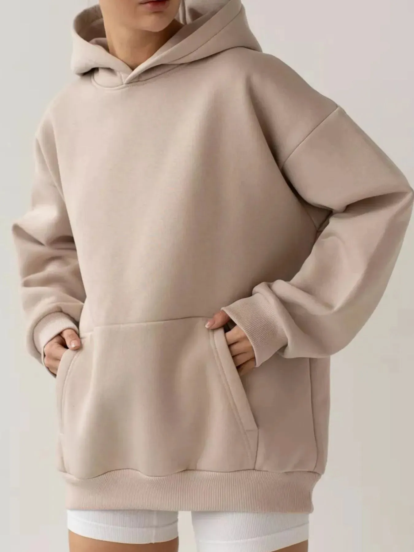 Kangaroo Pocket Long Sleeve Hoodie sold by Charming Charlie product image thumbnail 3