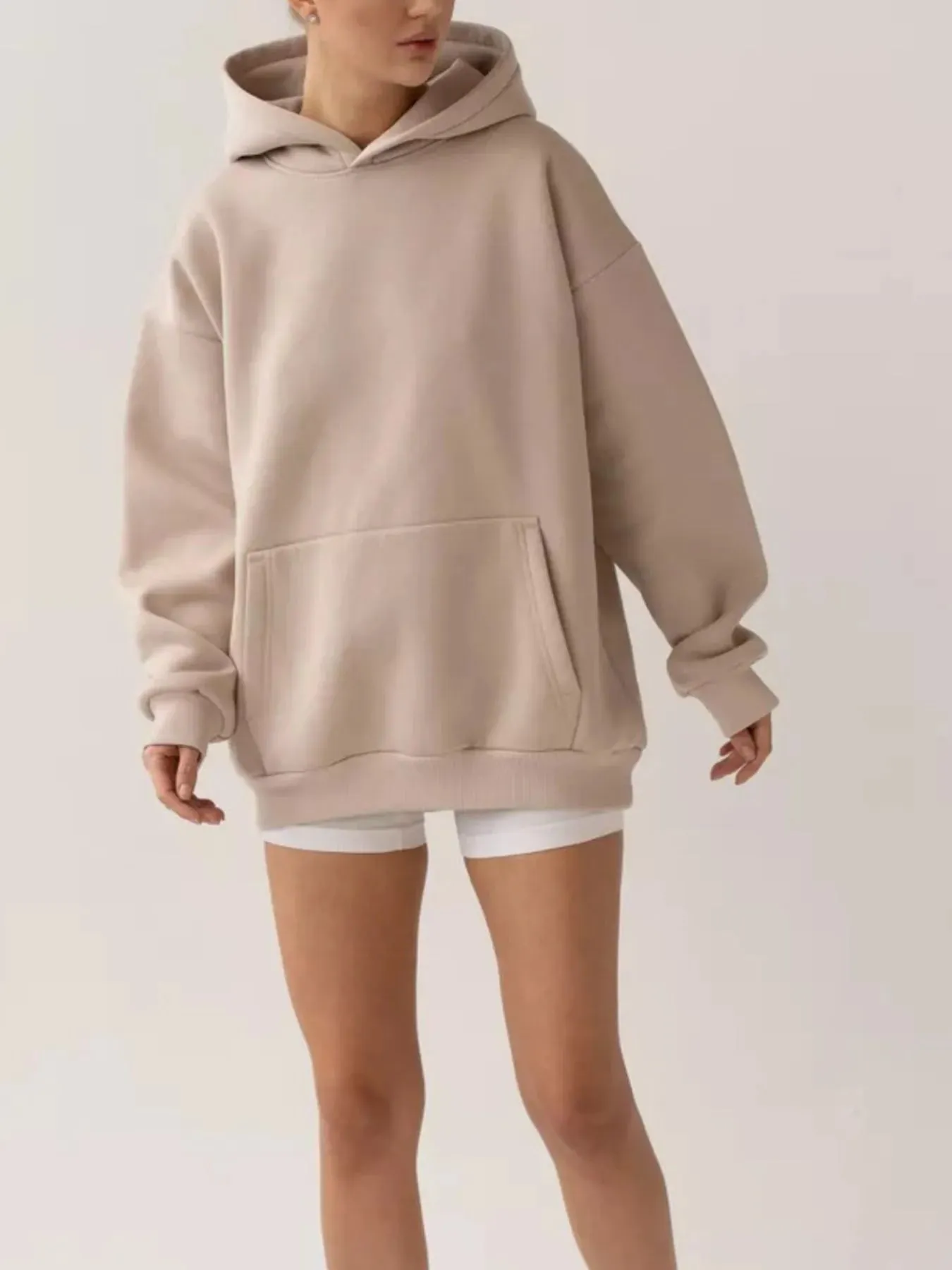 Kangaroo Pocket Long Sleeve Hoodie sold by Charming Charlie product image thumbnail 5