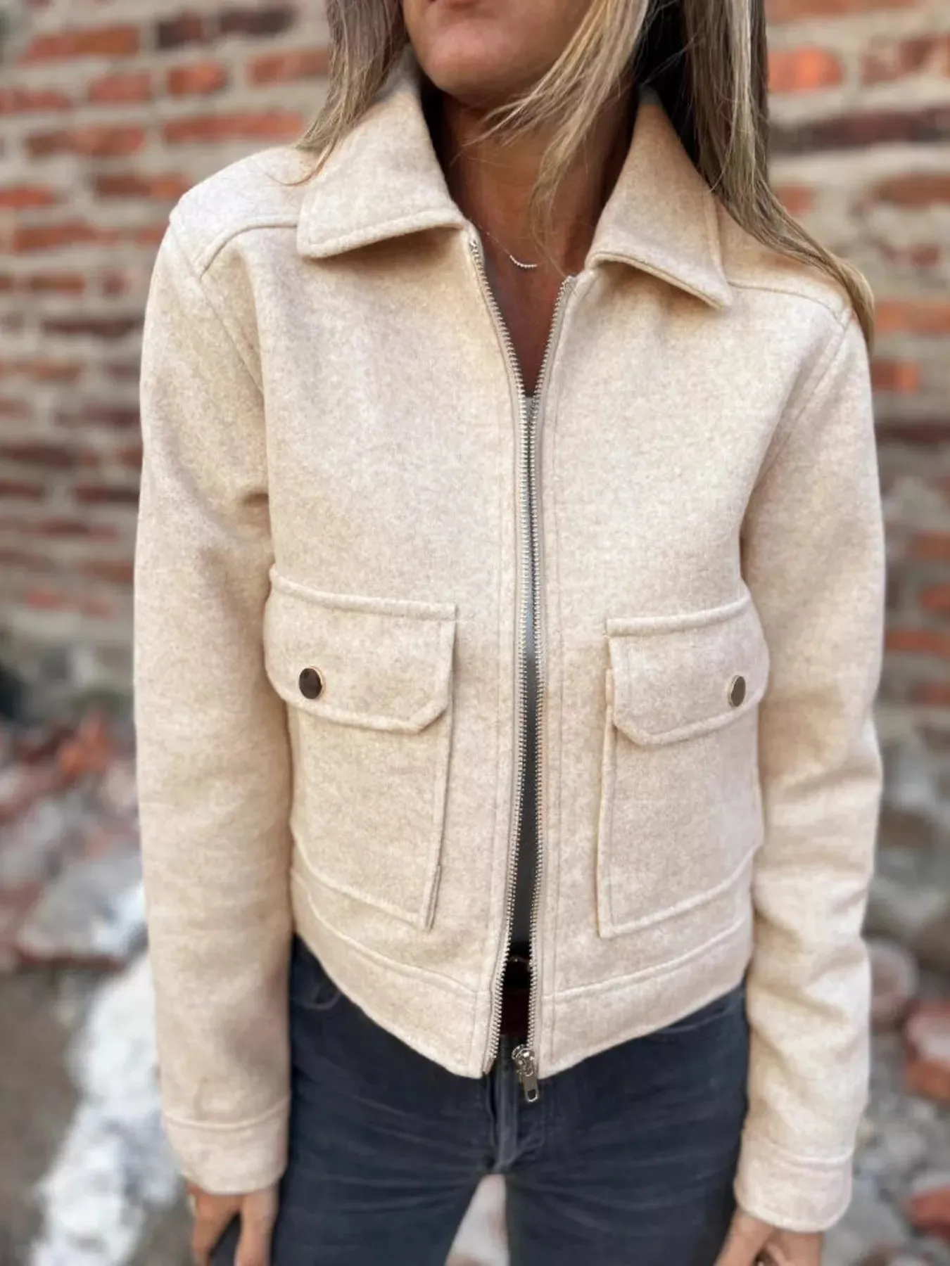 Zip Up Long Sleeve Jacket sold by Charming Charlie product image thumbnail 5