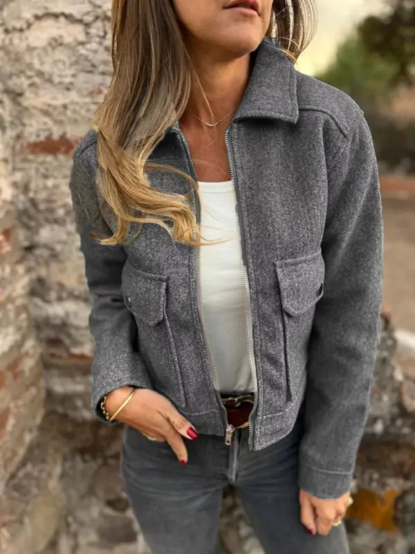 Zip Up Long Sleeve Jacket sold by Charming Charlie