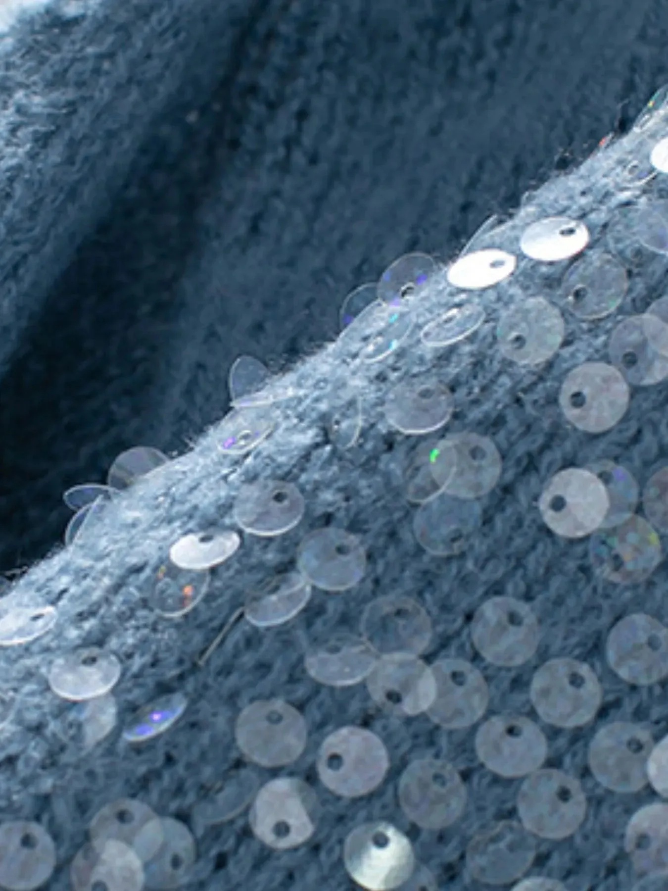 Sequin Openwork Long Sleeve Sweater sold by Charming Charlie product image thumbnail 5