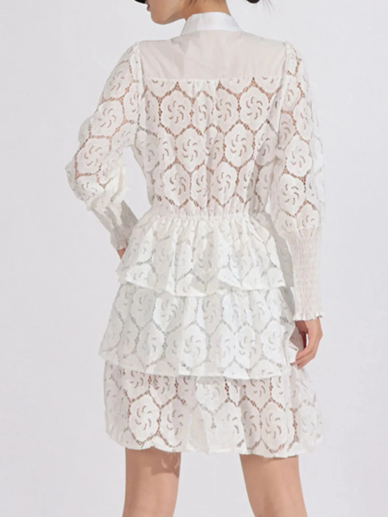 Full Size Lace Layered Long Sleeve Dress Plus Size sold by Charming Charlie product image thumbnail 5