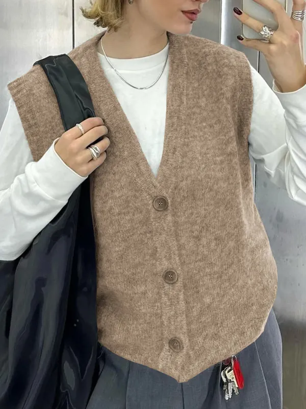 Button-Front Sweater Vest sold by Charming Charlie