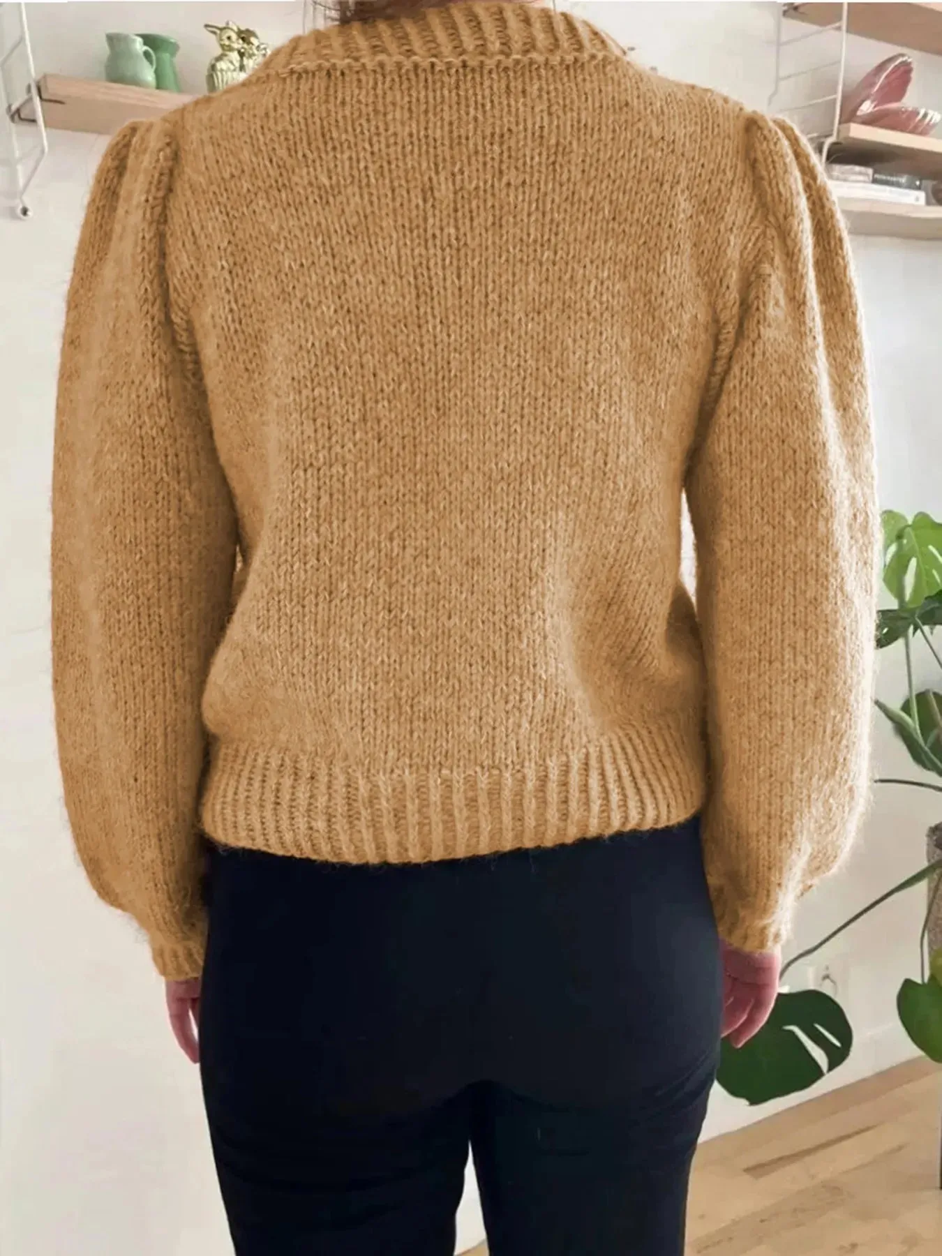 Textured Knit Round Neck Long Sleeve Sweater sold by Charming Charlie product image thumbnail 2