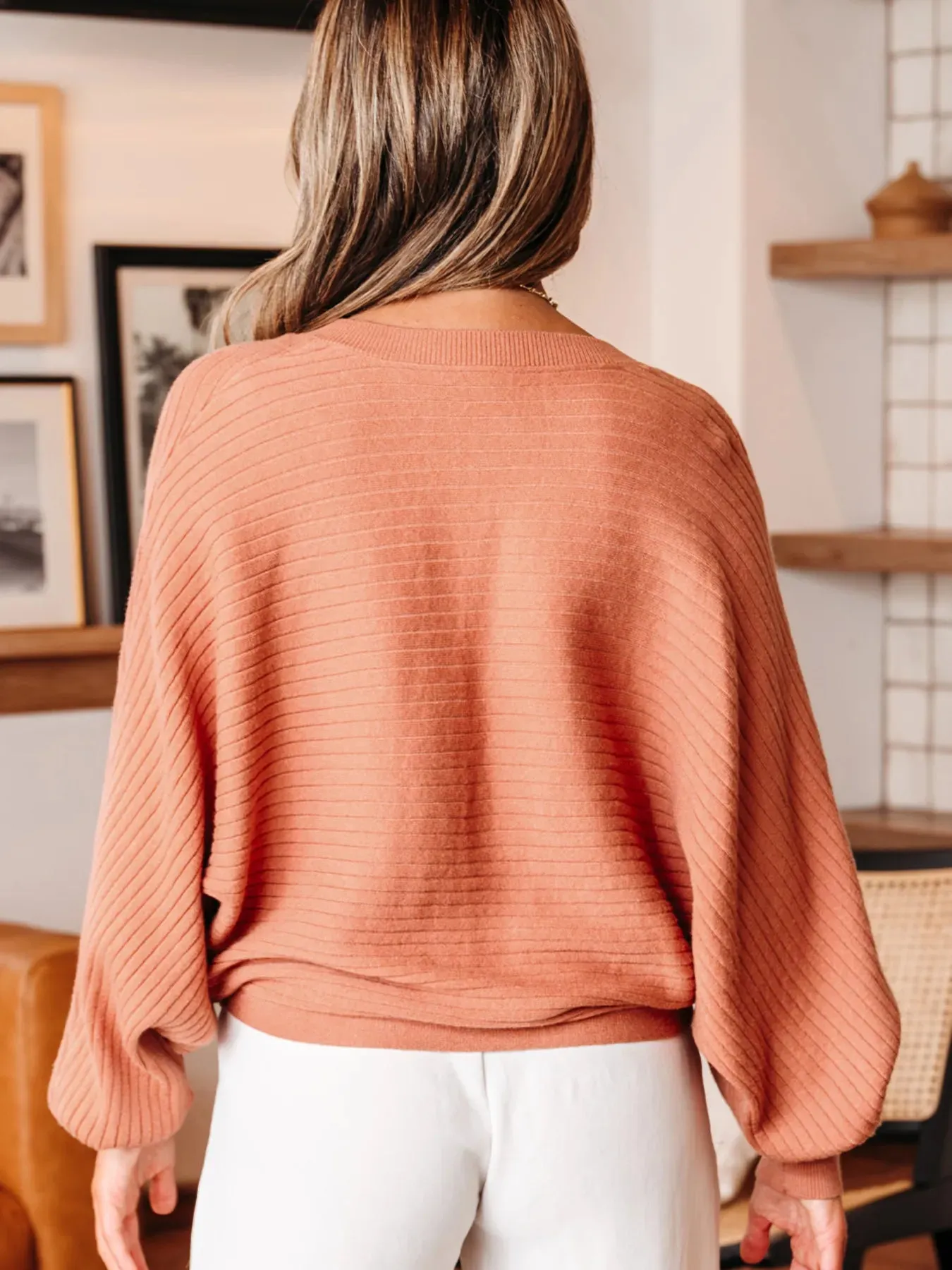 Rib Knit Button Front Dolman Sleeve Sweater Cardigan sold by Charming Charlie product image thumbnail 2